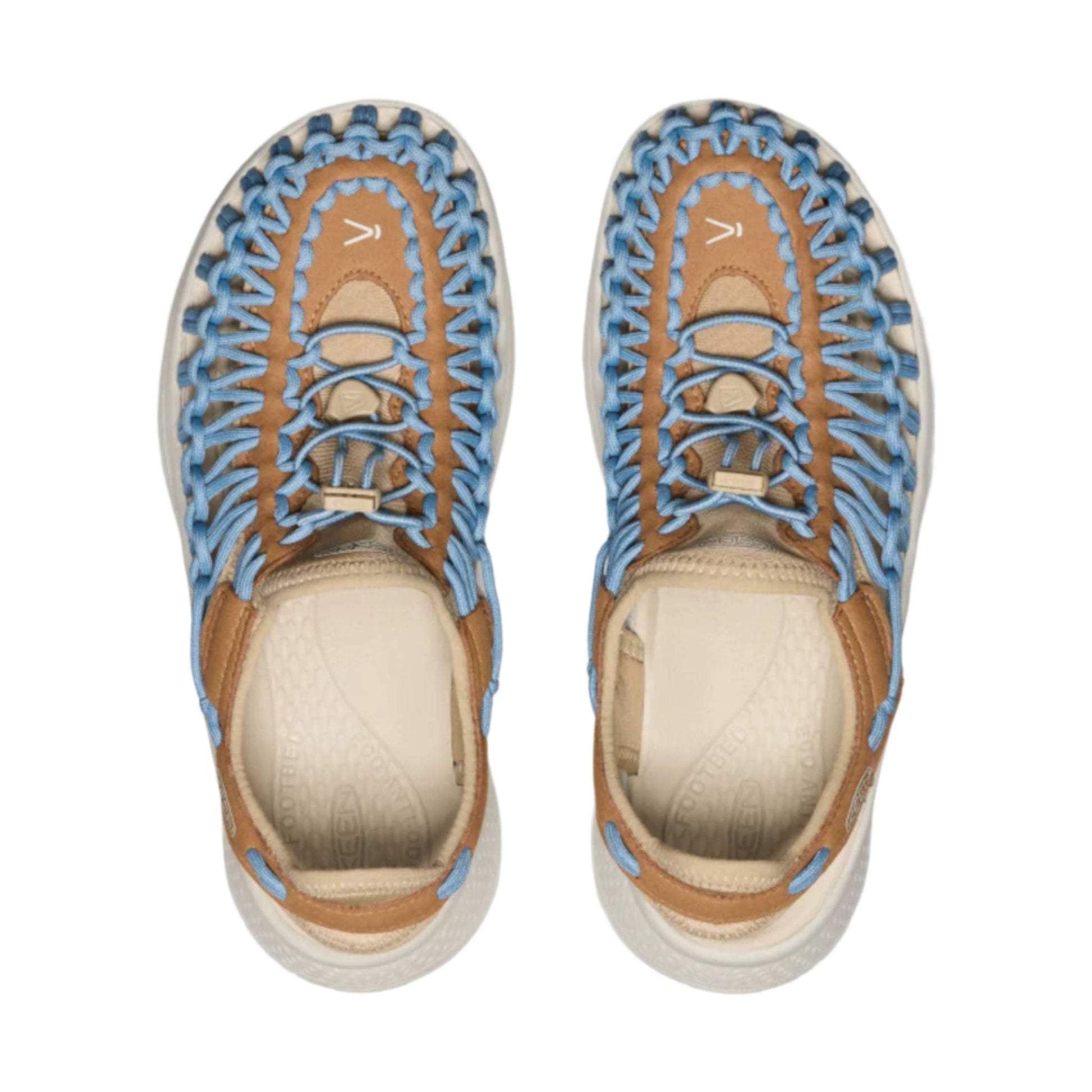 KEEN Women's Uneek Astoria Sandal - Chipmunk/Faded Denim by Lenny's Shoe & Apparel