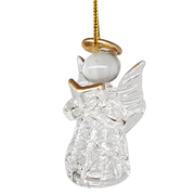 Spun Glass Angel Ornaments with Book