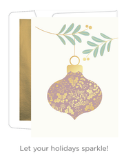 Elegant Box Card Collection – Purple Ornament Sparkle