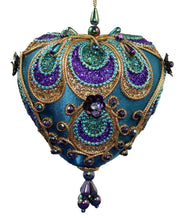 Aqua Paisley Ornament - Onion