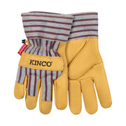 Kinco Kids' 1927 Lined Grain Leather Palm With Safety Cuff Gloves - Otto Striped by Lenny's Shoe & Apparel