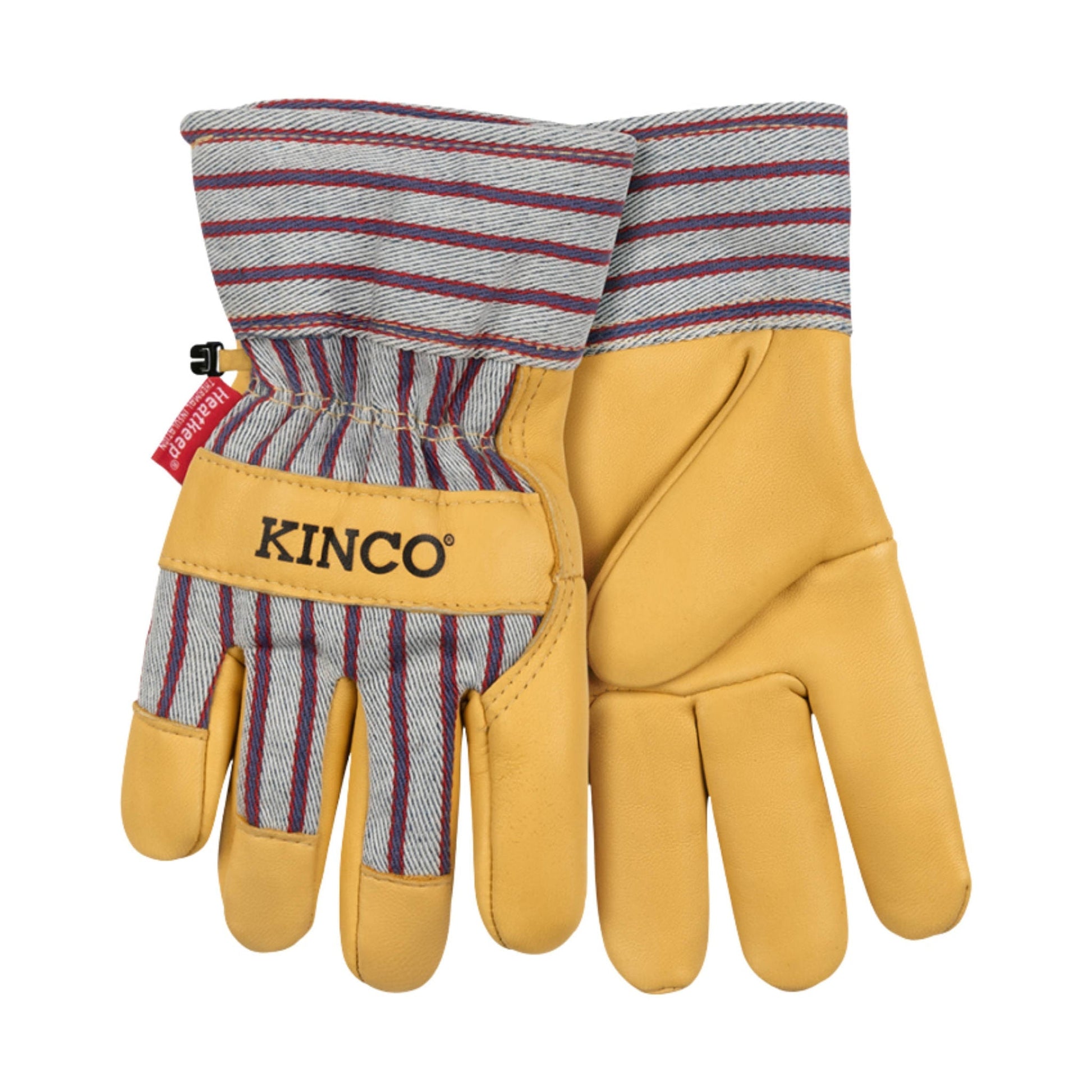 Kinco Kids' 1927 Lined Grain Leather Palm With Safety Cuff Gloves - Otto Striped by Lenny's Shoe & Apparel