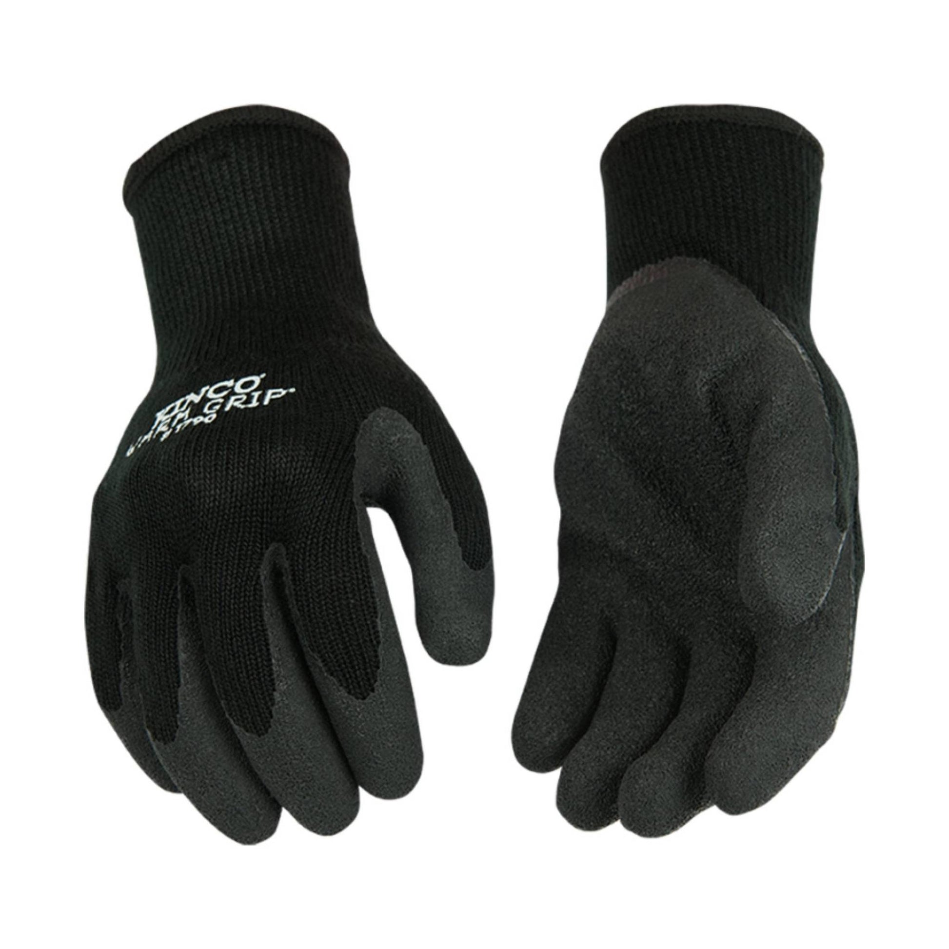 Kinco Men's Thermal Lined Grip Gloves - Black by Lenny's Shoe & Apparel