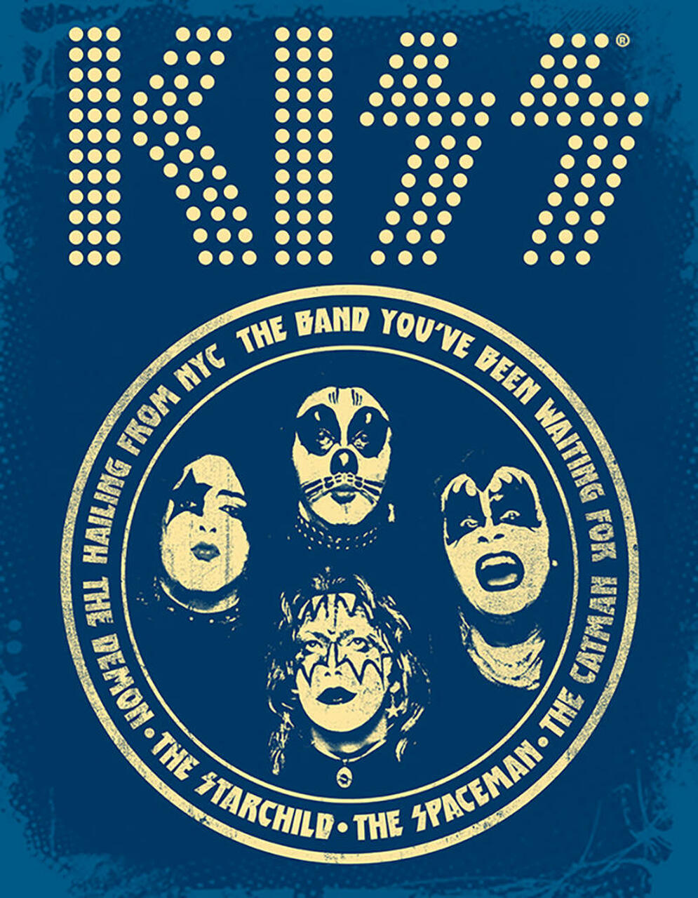 Tin Sign - KISS - Inside Circle by Homeportonline