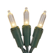 Warm White LED String Lights - 100 Light - Green Wire