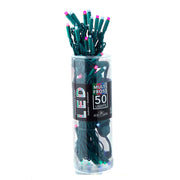 50-Light 5mm Multi-Color Frost LED Green Wire Light Set