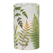 Frosted Illumaflame Fern LED Glass Candle - 6 Inch