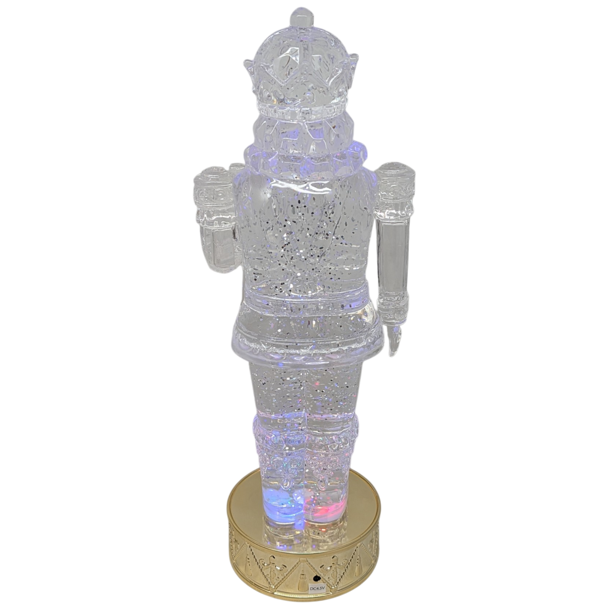 Spinning Water Globe Toy Soldier - Gold Base