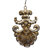 5.5 Inch Metal Ornament Filigree - Santa Face