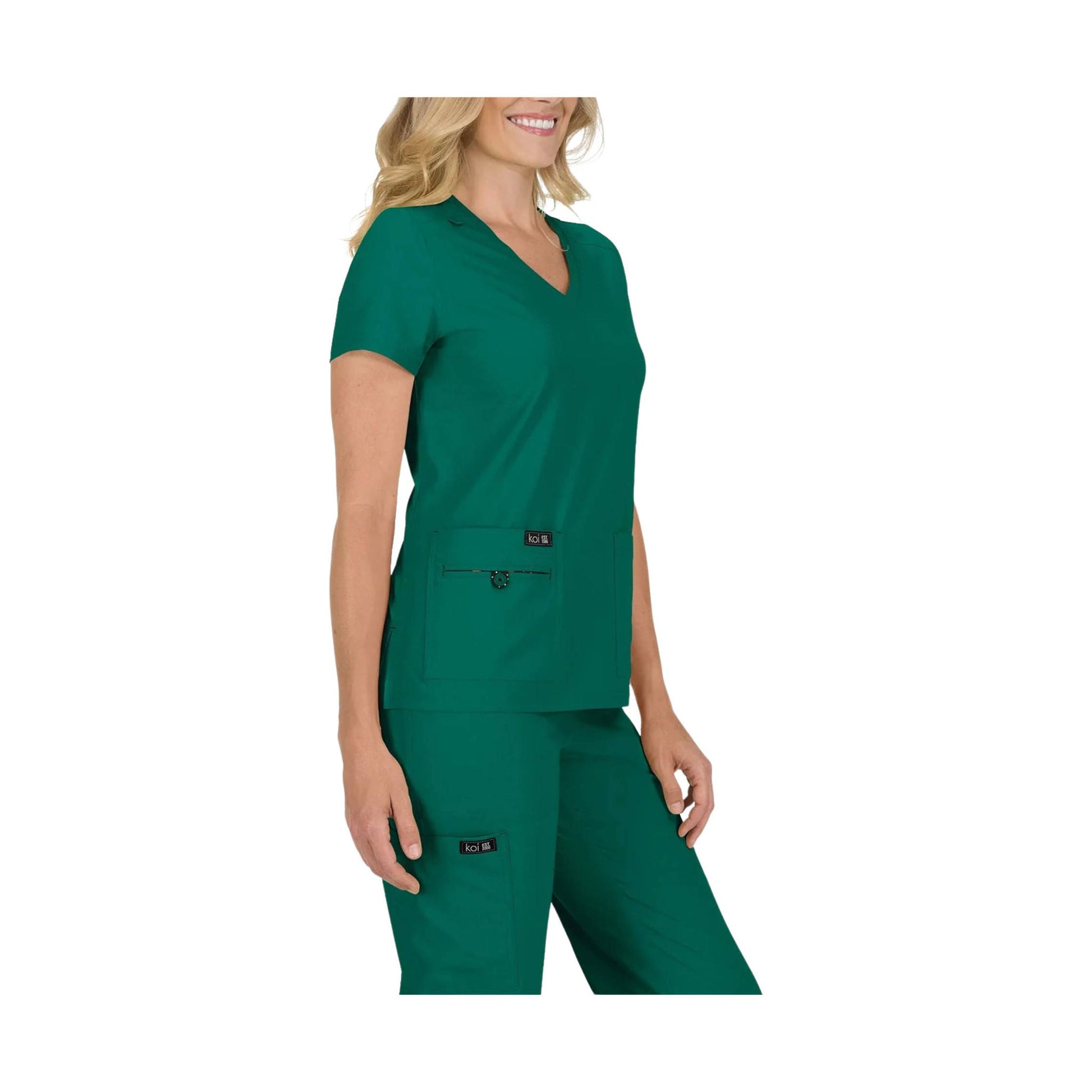 Koi Women's Becca Scrub Top - Hunter by Lenny's Shoe & Apparel