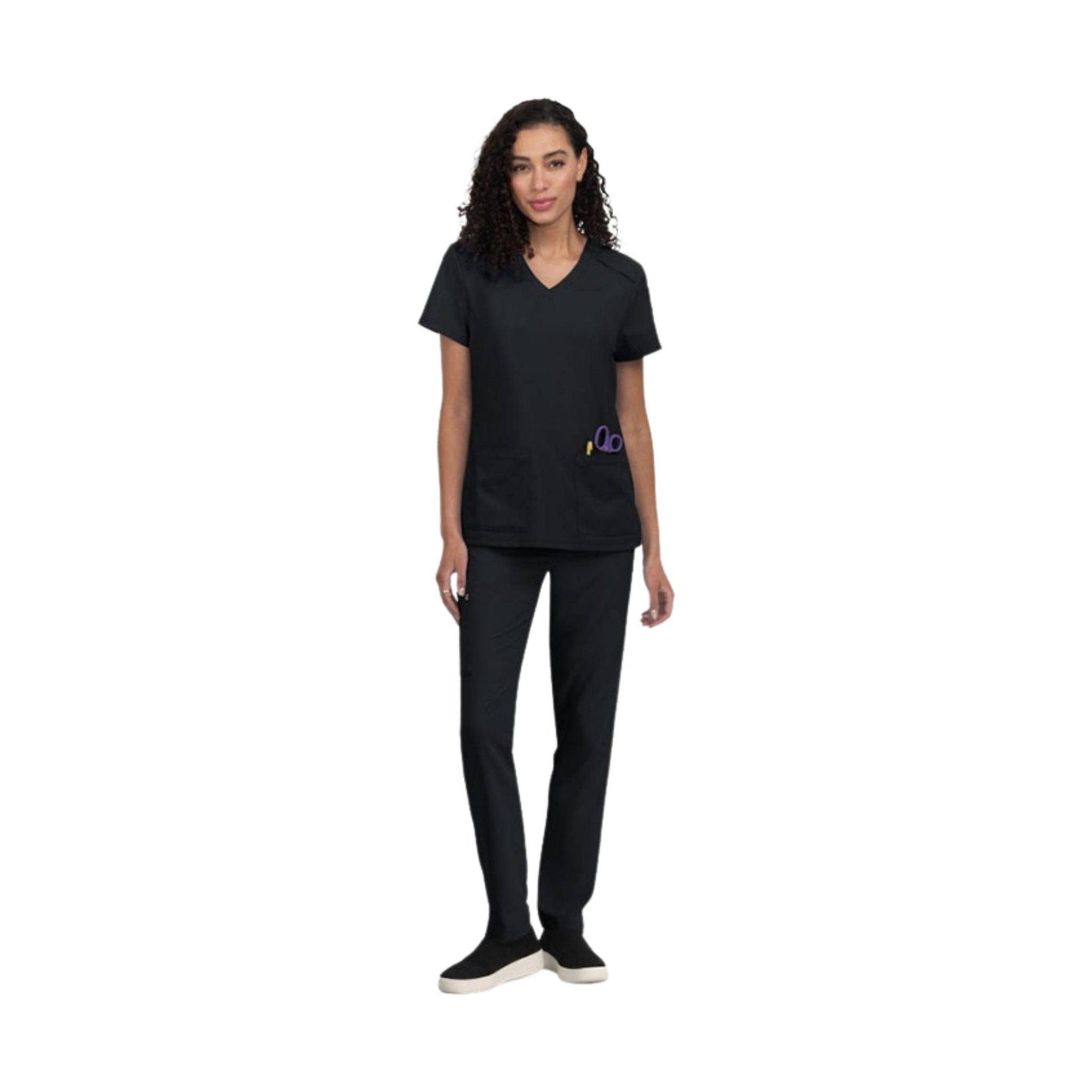 Koi Women's Cardi Scrub Top - Black by Lenny's Shoe & Apparel