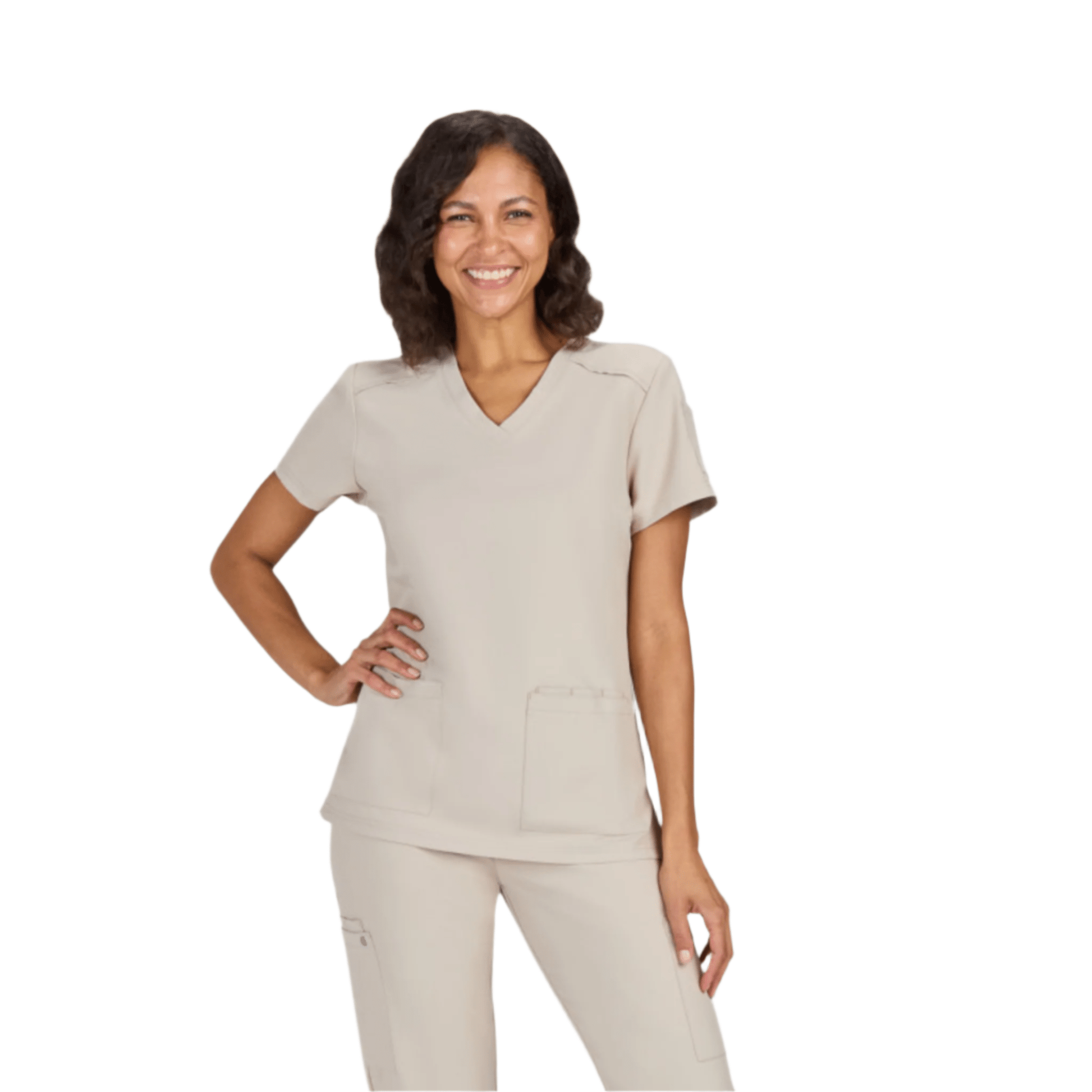Koi Women's Cardi Scrub Top - Khaki by Lenny's Shoe & Apparel