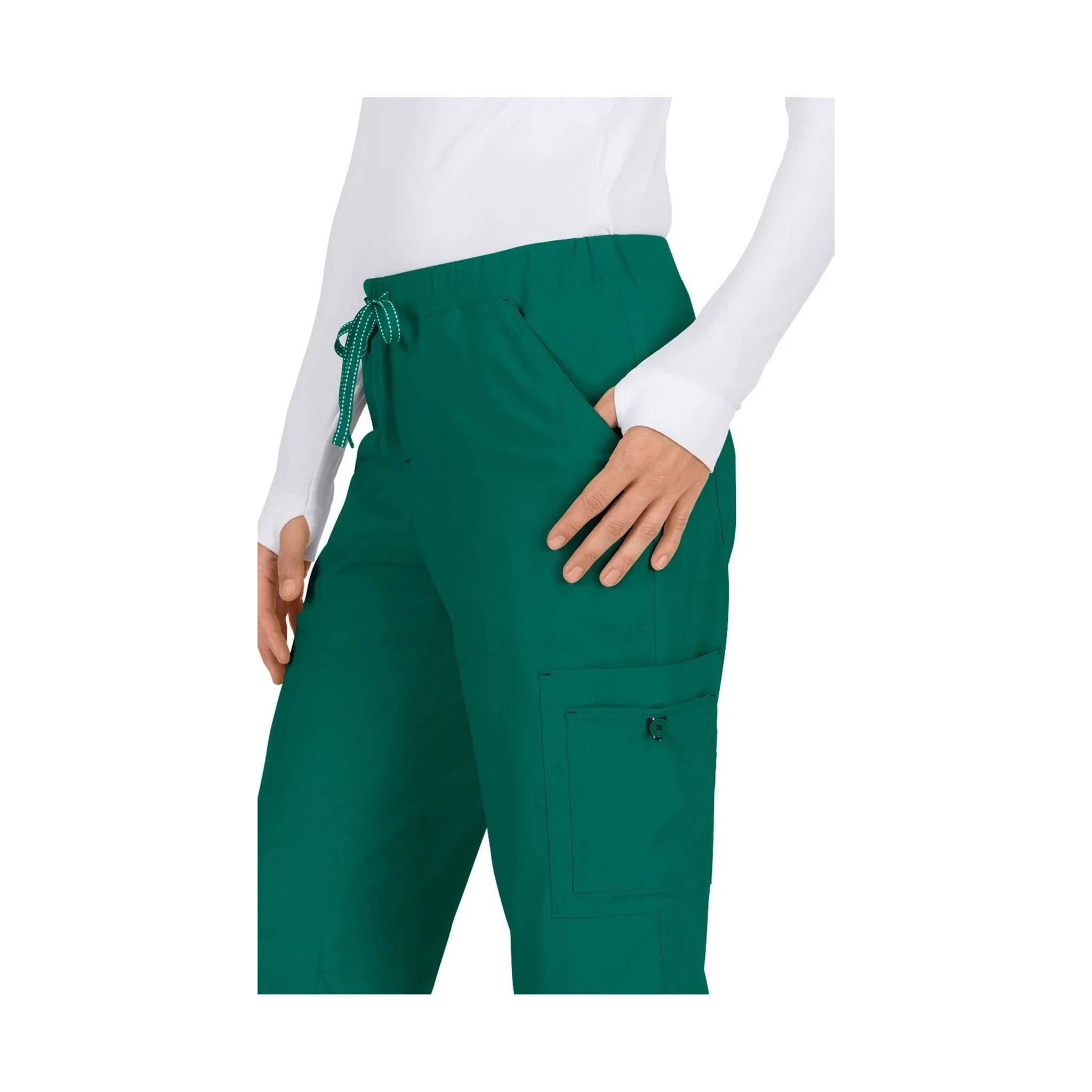 Koi Women's Holly Scrub Cargo Pant - Hunter by Lenny's Shoe & Apparel