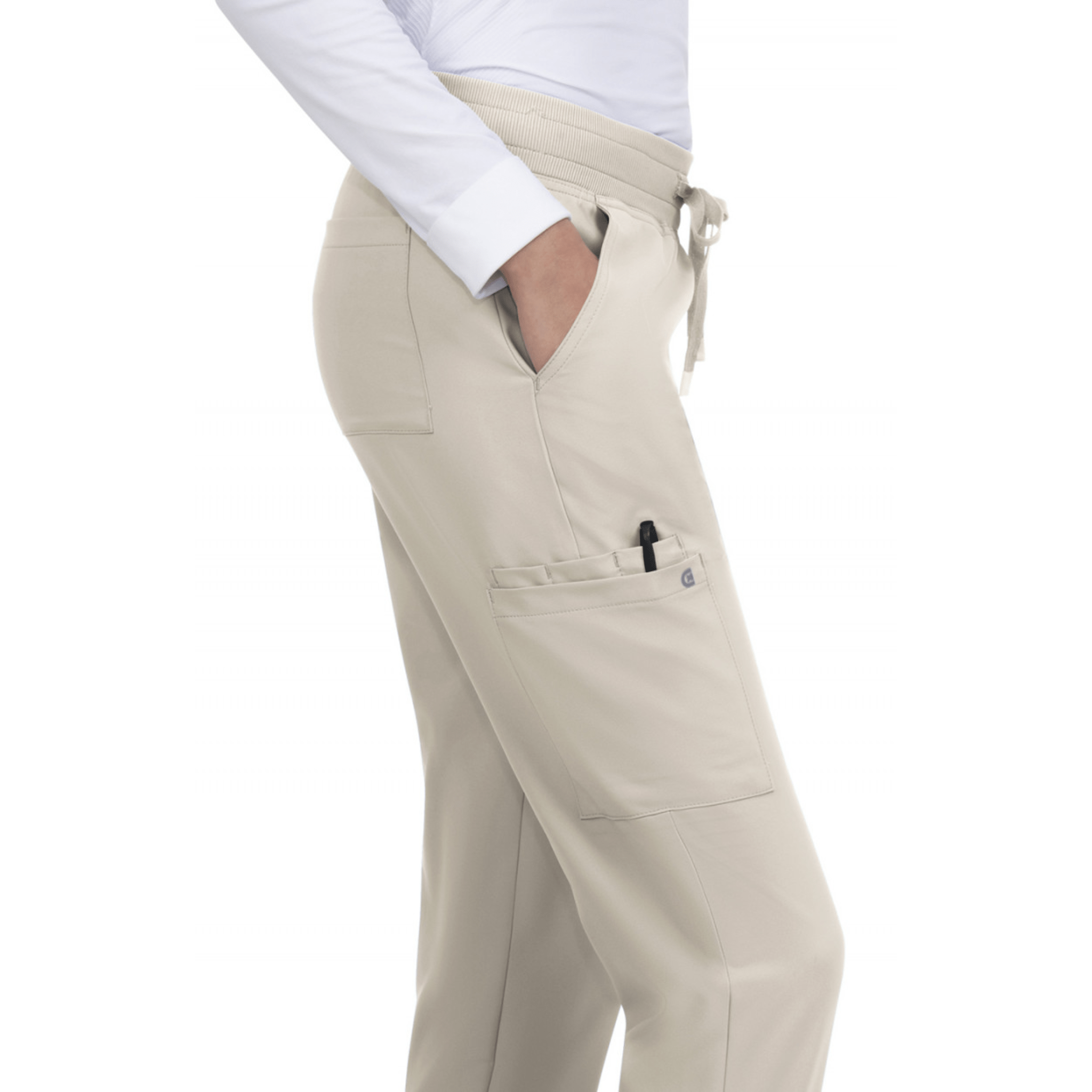 Koi Women's Pulse Scrub Jogger Pant - Khaki by Lenny's Shoe & Apparel