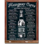Tin Sign - Hangover Cures by Homeportonline