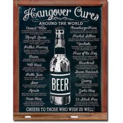 Tin Sign - Hangover Cures by Homeportonline