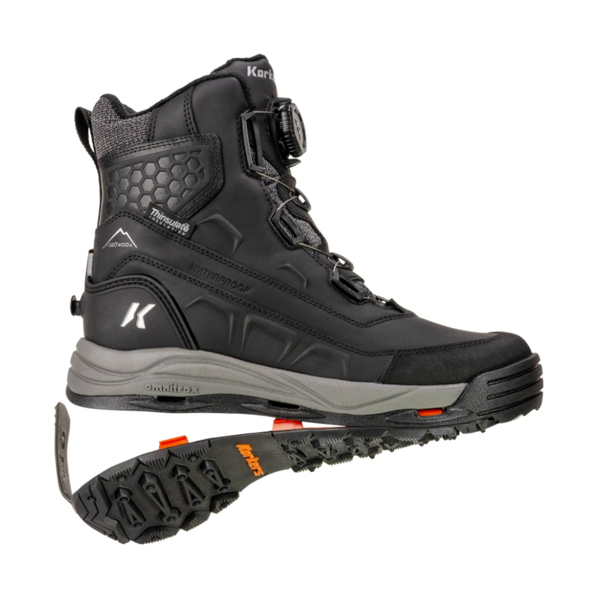 Korkers Men's Snowmageddon Boa Winter Boots - Black by Lenny's Shoe & Apparel