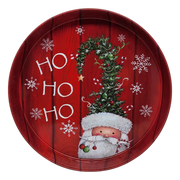 Huge Deep Round 13.5" Tray - Ho Ho Ho