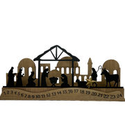 Wood Nativity Design Christmas Advent Calendar