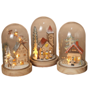Illuminated Winter Village Domes -