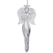 Angel Finial Glass Ornament - Holding a Star