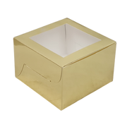 Square Cookie Box - 2 Pack - Gold