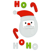 Jolly Santa 'Ho Ho Ho' Window Gel Clings