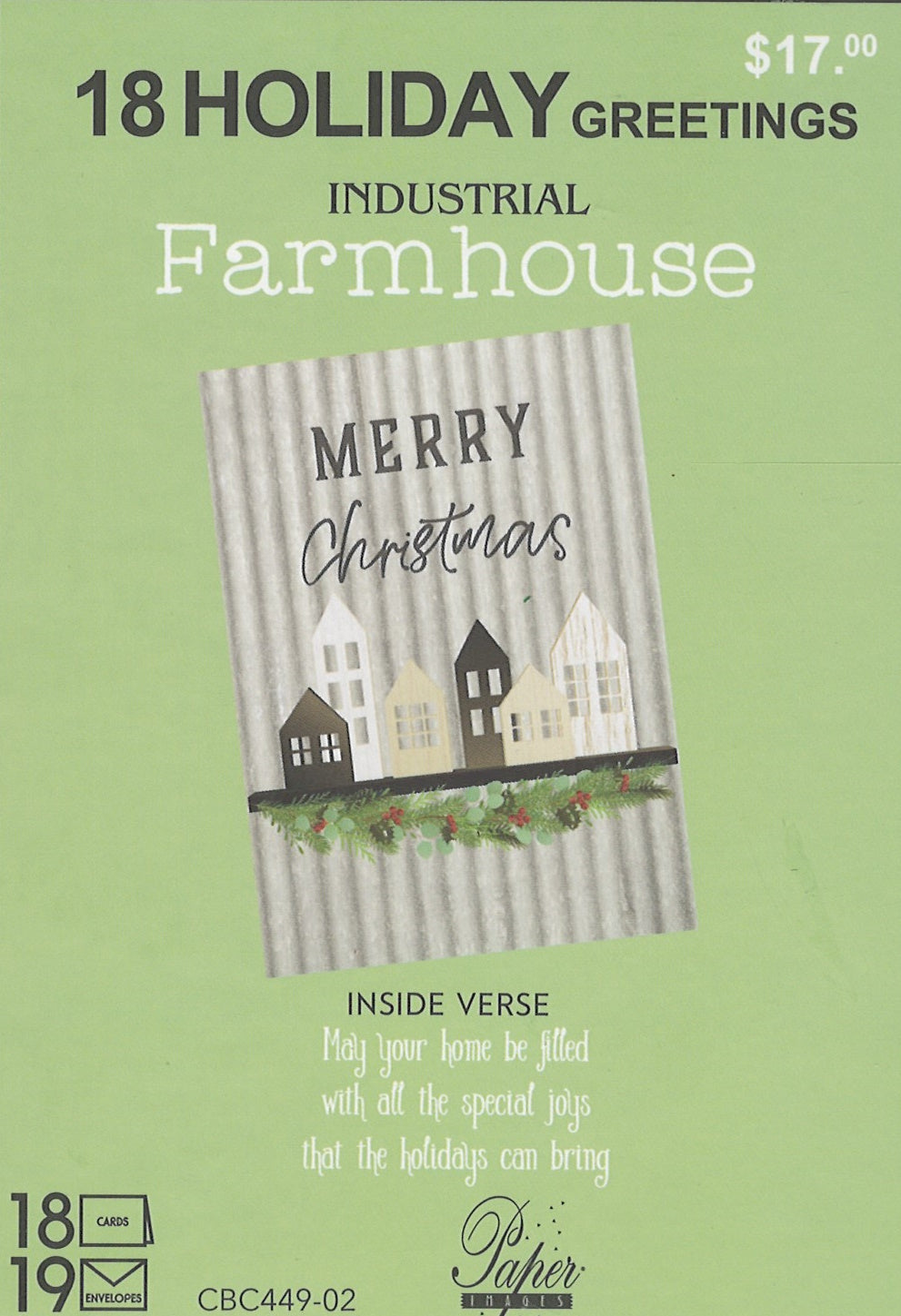 Farm House Boxed Cards – Merry Christmas Village
