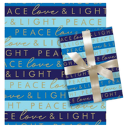 Peace, Love & Light Wrap (Navy and Sky Blue) - 25 sq. feet