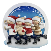 Ice Skating Family of 4 Ornament