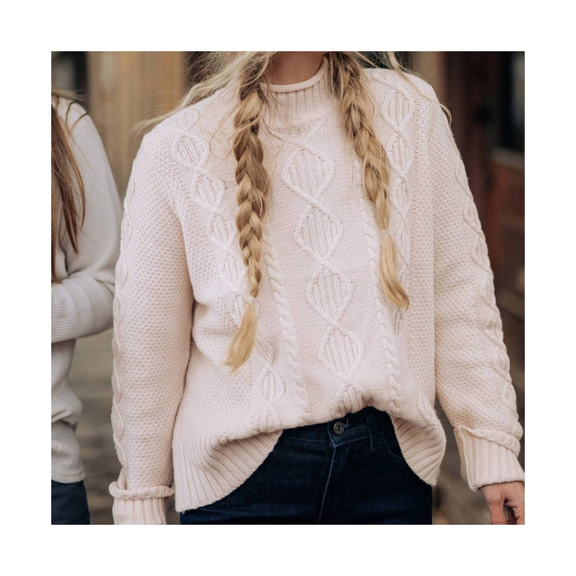 Kuhl Women's Helena Cable Sweater - Rose Quartz by Lenny's Shoe & Apparel