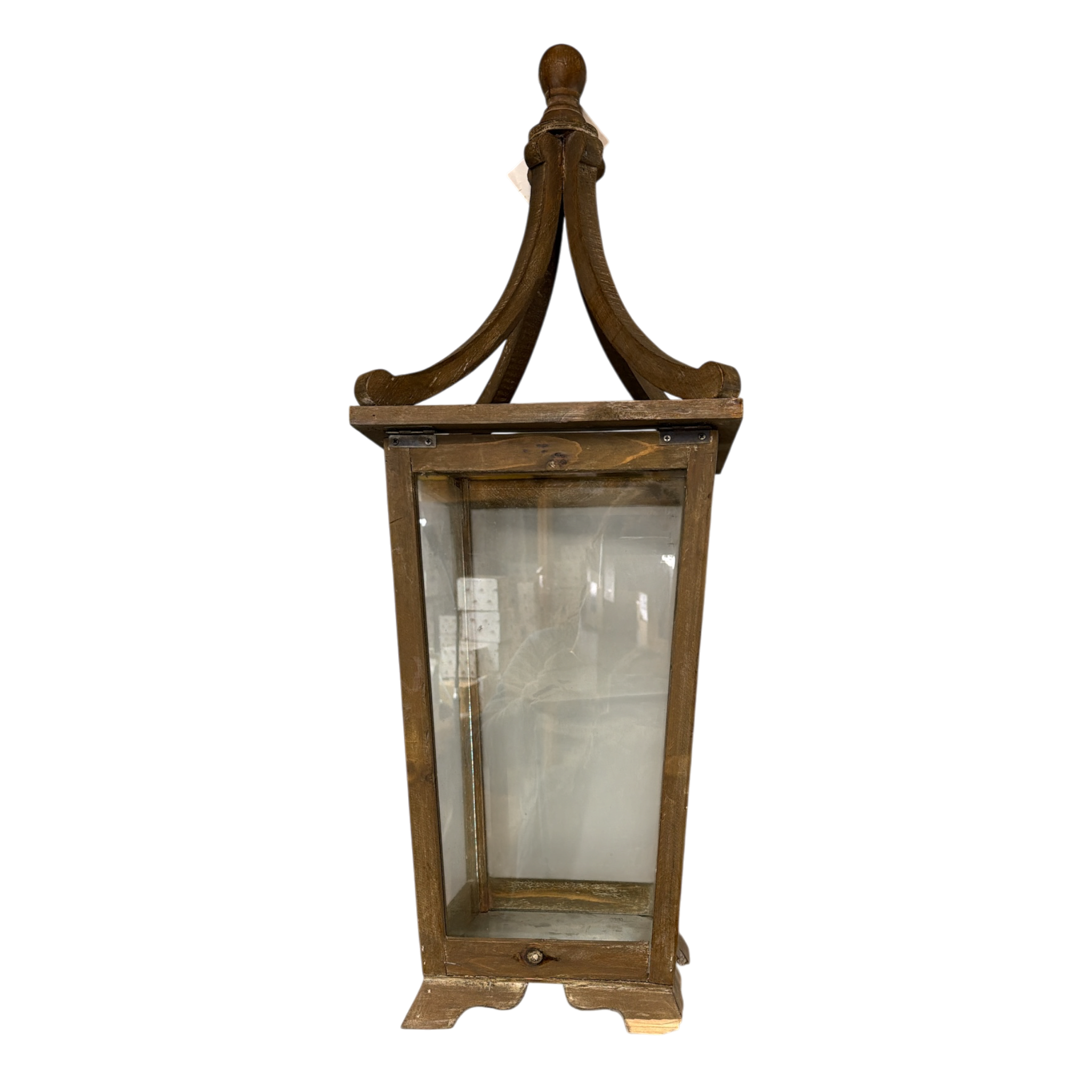 Large Wood and Glass Lantern
