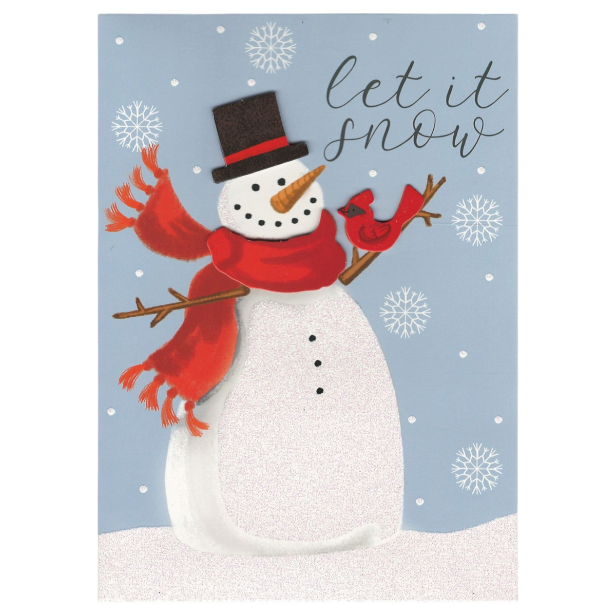 Let It Snow Snowman Card