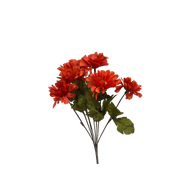 12.5 inch Faux Burnt Harvest Copper Gerbera Bush