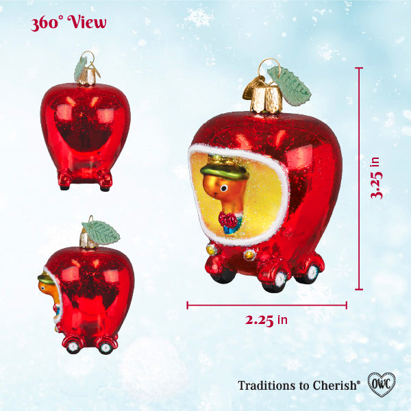 Lowly Worm's Applecar Ornament