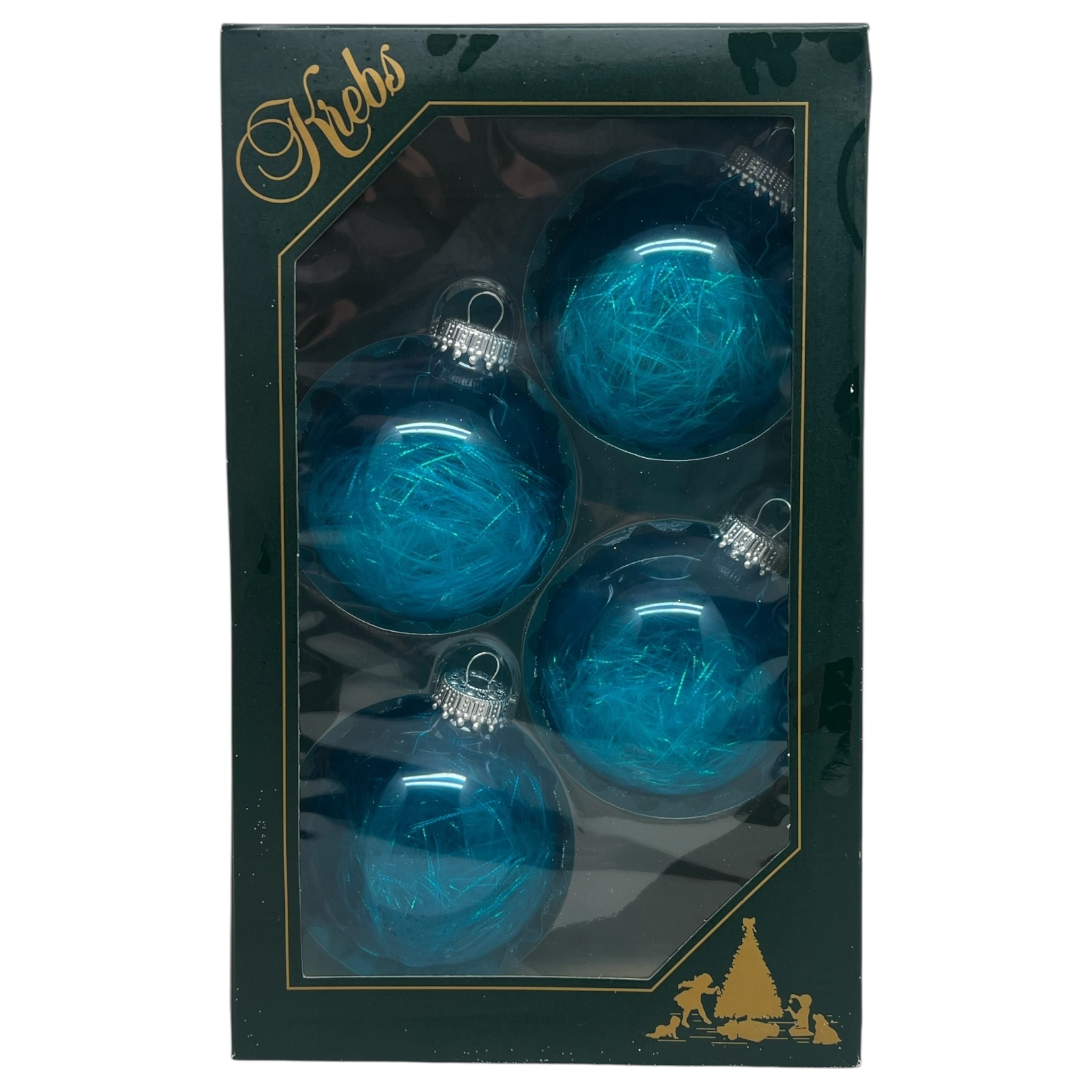 Krebs Value Glass Ball 4 pack - Teal Strand Dreams