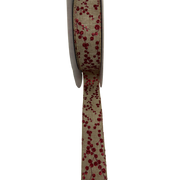 Burlap Berries Ribbon 1.5 inch - By the Yard