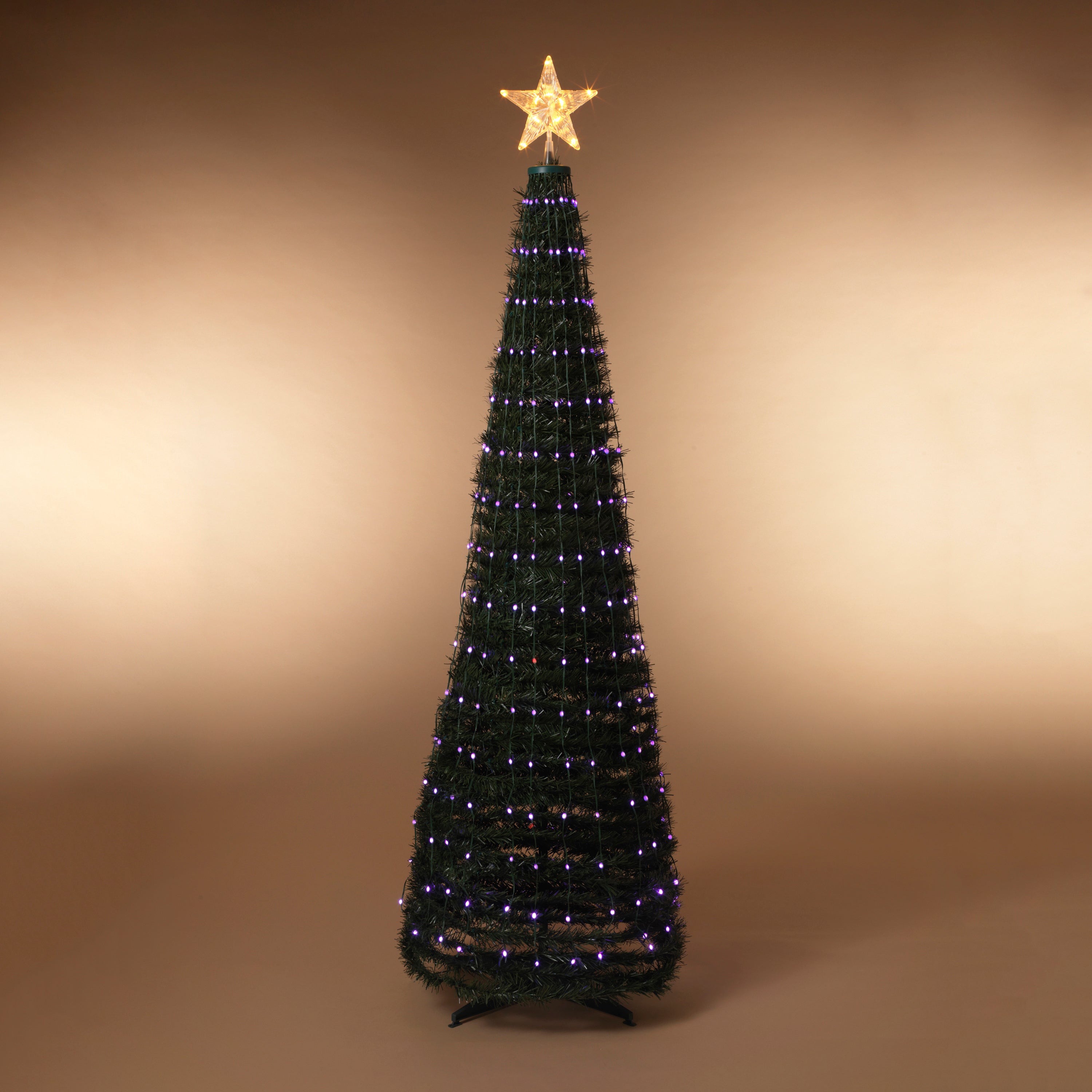 Steel Frame Pole Tree with Color Change LED Lighting - 6 Feet Tall