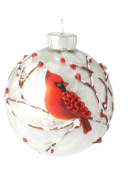Cardinal Ornament - Round