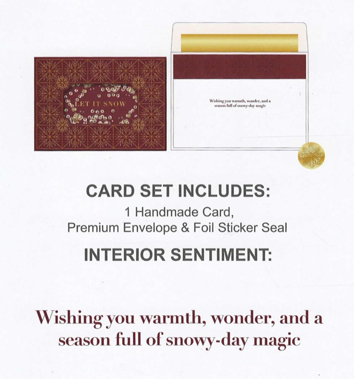 Premium Christmas Card - Let It Snow