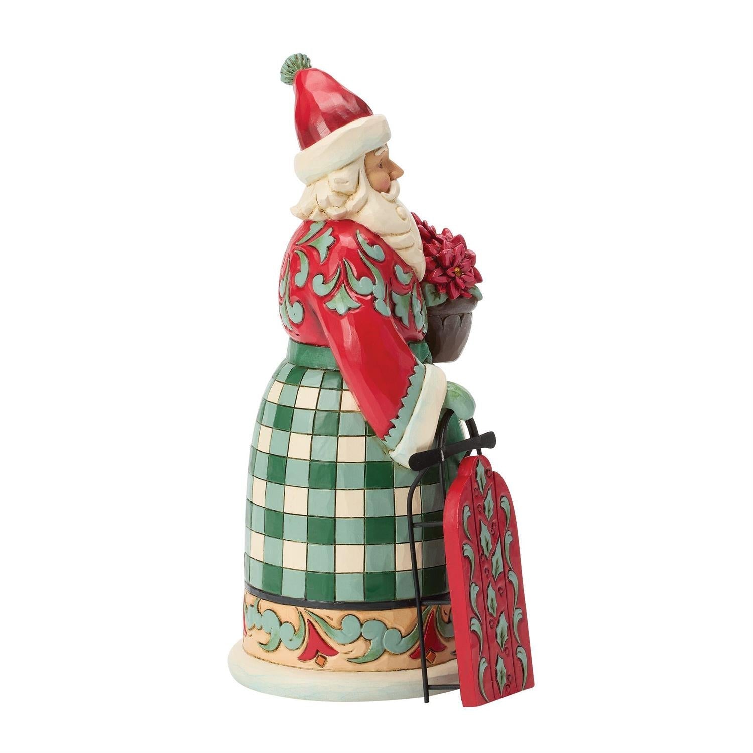 Highland Glen Santa Figurine - Sliding Into The Holidays