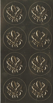 Hallmark Gold Foil Embossed Holiday Seals, 3 sheets