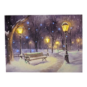 Lighted Easel Artwork - Park Bench Wonderland
