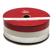 3/8 Inch Curling Ribbon - 3 Colors - 24 Feet Each - Red/White/Silver