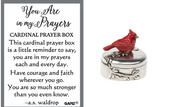 You Are in My Prayers Charm - Cardinal Prayerbox