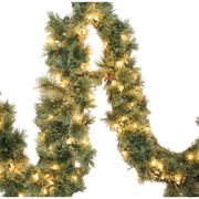 Ponderosa Pine Lighted Garland - 108 inches x 12 inches