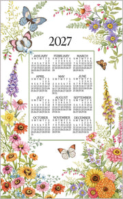 2027 Linen Calendar Towel - Garden Walk