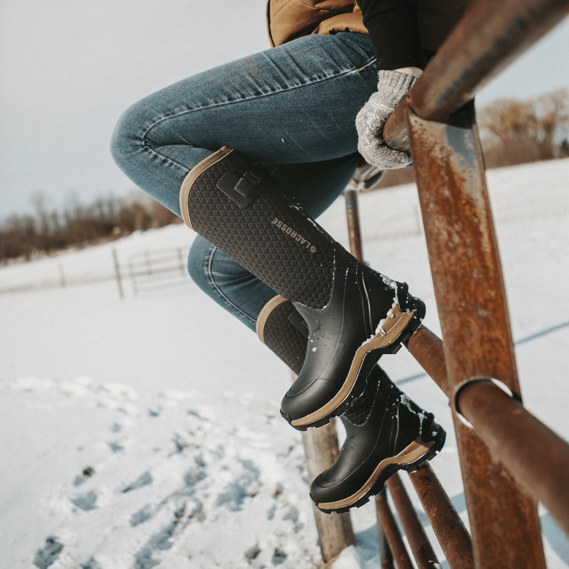 Lacrosse Women's Alpha Thermal Winter Boots - Black/Tan by Lenny's Shoe & Apparel