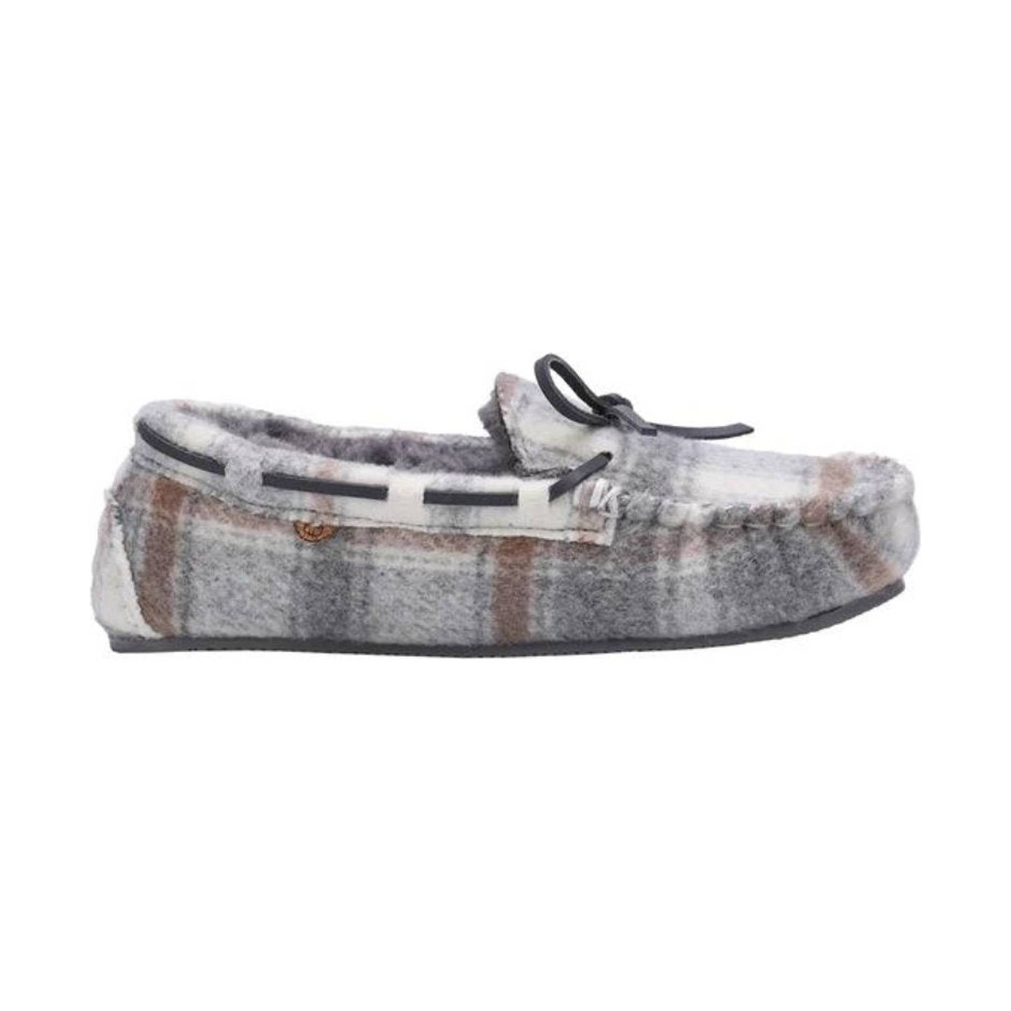 Lamo Women's Britain Moc II - Grey Plaid by Lenny's Shoe & Apparel