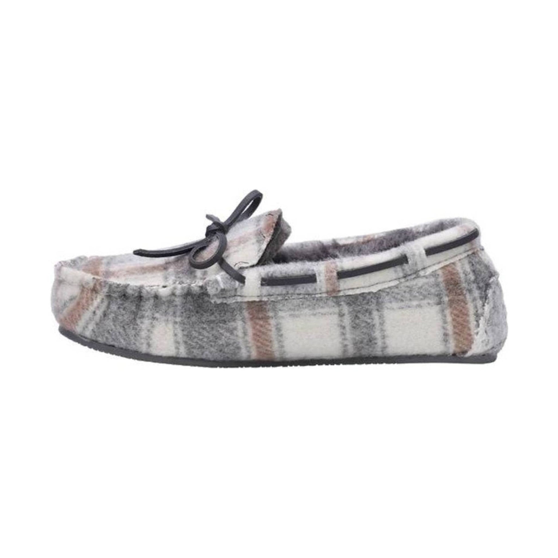 Lamo Women's Britain Moc II - Grey Plaid by Lenny's Shoe & Apparel